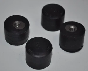 Lot of 4 Fairline Black Rubber Threaded Bumper Vibration Mount (1/2" x 3/4") - Picture 1 of 3