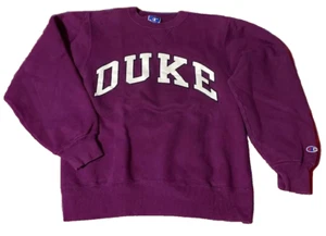 VTG 80s Duke University Blue Devils Champion Sweatshirt USA Made Crewneck Medium - Picture 1 of 8
