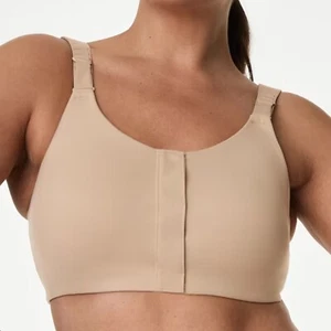 M&S  Post Surgery Bra Front Fastening Non wired Size 32-40 B D F G H White Nude - Picture 1 of 28