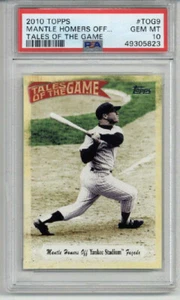 2010 TALES OF THE GAME MANTLE HOMERS #TOG9 MICKEY MANTLE CARD YANKEES PSA 10 - Picture 1 of 2