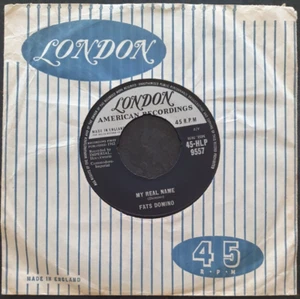 FATS DOMINO - My Real Name/My Heart is Bleeding - London - HLP 9557 - FAIR - Picture 1 of 2