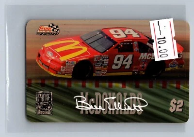 BILL ELLIOTT 1996 FINISH LINE COLLECTIBLES RACING $2 MCDONALDS PHONE CARD - Image 1 of 2