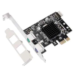 PCI-Express to 2x PS2 PS/2 Port For PC Keyboard Mouse Adapter Card - Photo 1/1
