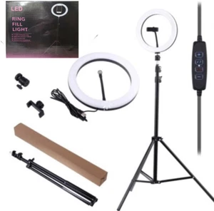 10" LED Ring Light With 6ft Tripod Stand and Phone Holder - Picture 1 of 13