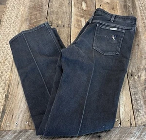 Vtg Taylor Togs Chaps Jeans Men 36X34 Faded Black Hi Rise Straight Denim - Picture 1 of 7