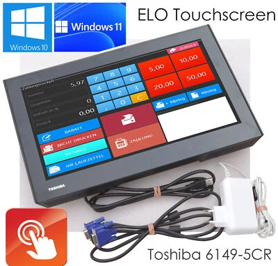 15.6" 39.6cm LED 10-POINT USB ELO TOUCHSCREEN CASH DISPLAY Toshiba 6149-5CR T5 - Image 1 of 4