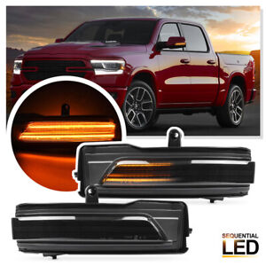 Sequential LED Door Power Mirror Turn Signal Light for 19-22 5th Gen RAM 1500 DT