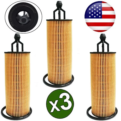 3Pcs Oil Filter 68191349AB For Chrysler 300 Dodge Durango Jeep Grand Cherokee - Image 1 of 4