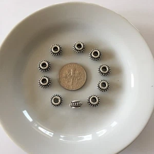 10 Sterling Silver Bali Style 8mm Spacer Bead 3.5mm hole 10pc at cost (bsb21-10 - Picture 1 of 3