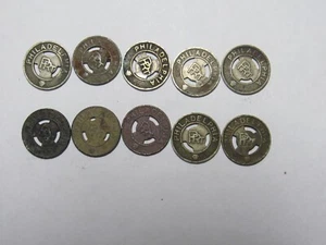 Lote de 10 fichas de tránsito antiguas - Philadelphia PRT - Imagen 1 de 2