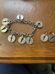 PIANEGONDA Authentic Sterling Silver Bracelet,with earrings - Picture 1 of 5