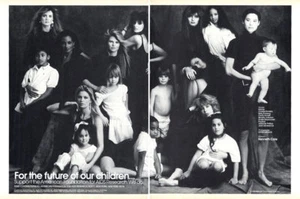 1986 Leibovitz Paulina Porizkova Christie Brinkley Beverly Johnson MAGAZINE AD - Picture 1 of 1
