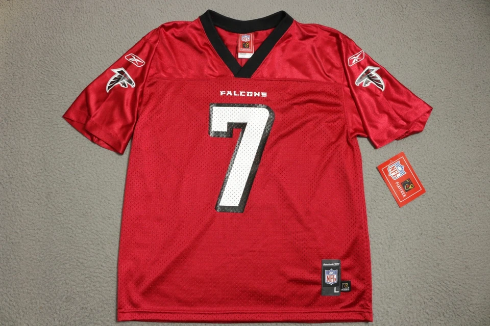 Michael Vick Atlanta Falcons #7 Football Jersey Boy's Size L Red/White Reebok