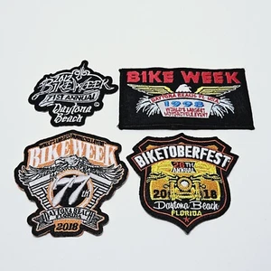 Daytona Beach Florida Bike Week Motorcycle Patches (4) Biketoberfest - Picture 1 of 13