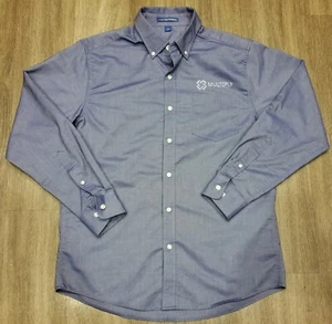 Port Authority Blue Button Up Down Shirt Medium Multiply - Picture 1 of 3
