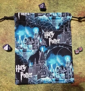 Harry Potter Hogwarts Moon Dice Bag, Card Bag, Makeup Bag, Small Gift Bag - Picture 1 of 1