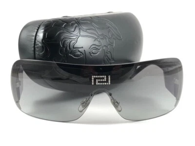 VINTAGE GIANNI VERSACE MOD 2091B HALF FRAME SHIELD SUNGLASSES 90'S MADE IN ITALY - Image 1 of 4