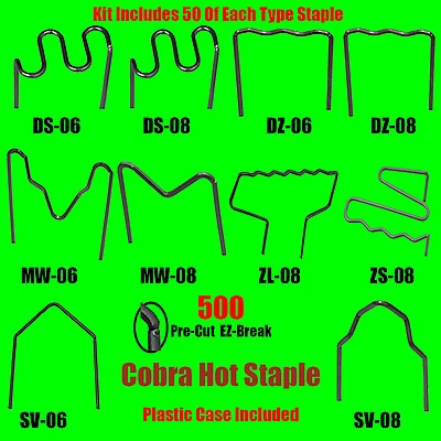 Cobra Hot Staples Kit of 10, 500 units   Kit B Foto 1 de 2