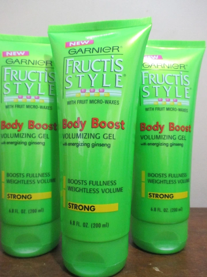 Lote de 3 Garnier Fructis Style Body Boost gel volumizador forte 6,8 fl oz - Imagem 1 de 1