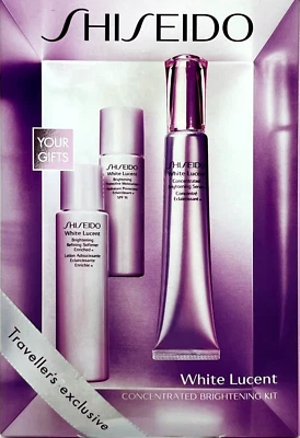 SHISEIDO WHITE LUCENT CONCENTRATED BRIGHTENING KIT 3 PC SET TRAVELLER'S EXCLUSIV - Image 1 of 4