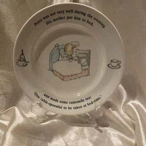 Wedgewood Beatrix China Peter Rabbit Camomile Tea Baby Plate Made In England - Picture 1 of 6