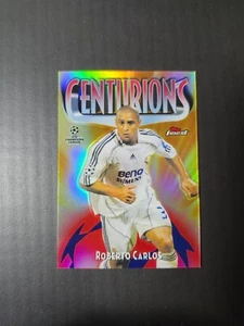 2021-22 Topps Finest UEFA UCL Roberto Carlos Centurions Red Refractor /5 - Picture 1 of 5