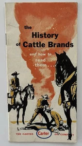 1955 Carter Ölheft Geschichte der Rindermarken Western Werbung - Bild 1 von 5