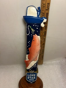 LONE STAR LIGHT BEER TEXAS-STYLE FLIEGENFISCHEN Fassbier Zapfhahngriff. TEXAS - Bild 1 von 23
