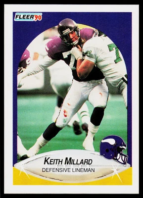 Keith Millard, 1990 Fleer Football Card, #105, Minnesota Vikings, - Image 1 of 2