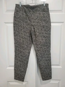 Pantalones Versona para mujer tiro alto rectos negros blancos elásticos otoño talla 14 - Imagen 1 de 8