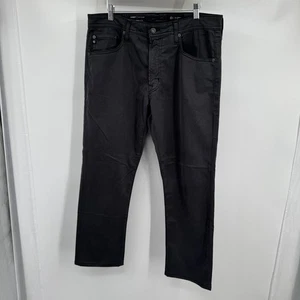 AG Adriano Goldschmeid Everett SUD pantaloni dritti slim scamosciati grigio ORLATO 34X27 - Foto 1 di 10