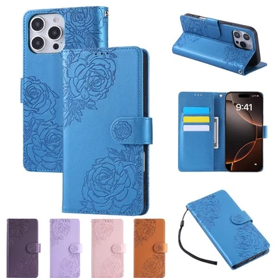 Leather Flip Wallet Case for Oppo K10 A56S A54 A78 A16 A1S Reno 5Z 6Z 5F 5 Lite - Image 1 of 4