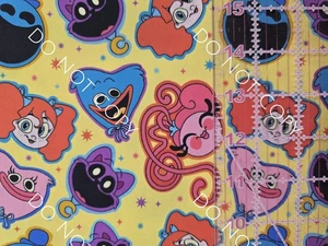 Custom 100% Cotton Woven Fabric Poppy Playtime Video Game 1/4 Yard 9x56 - Picture 1 of 2