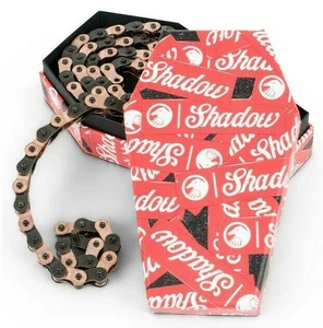 SHADOW CONSPIRACY INTERLOCK V2 HALF LINK CHAIN BMX BICYCLE 1/8" COPPER BLACK NEW - Picture 1 of 7