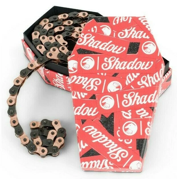 SHADOW CONSPIRACY INTERLOCK V2 HALF LINK CHAIN BMX BICYCLE 1/8" COPPER BLACK NEW - Image 1 of 4