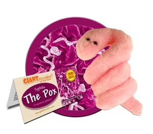 Microbios GIGANTES 6” Peluche La Viruela Sífilis (Treponema pallidum) Enseñar ETS Medicina - Imagen 1 de 6