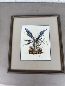 Lovely Whimsical Rare Amy Fairy Fantasy framed Print 13.5 x 15 - Picture 1 of 6