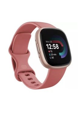 FITBIT Versa 4 Smart Watch - Pink Sand & Copper Rose - Image 1 of 4