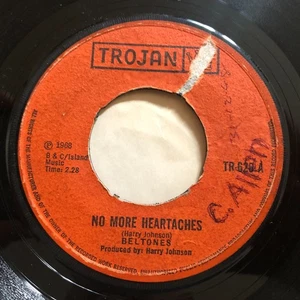 Beltones NO More Heartaches 1968 Uk Trojan Vinyl 7" 45 Single TR 628 Reggae - Picture 1 of 2