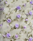138 cm wide Embroidered 3 D Nylon Lace Fabric Handcraft Trim