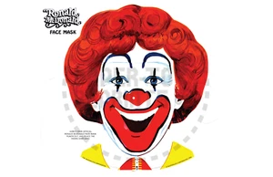 REIMPRESIÓN - MÁSCARA RONALD MCDONALD 1968 - PÓSTER PAISAJE TAMAÑO 11" X 17" - Imagen 1 de 1