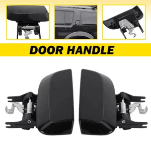 2x Rear Smooth Black Outside Door Handle for Nissan Pathfinder R51 2005-2013 Ute - Picture 1 of 13