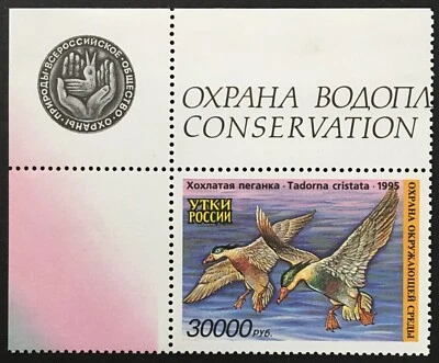 Russia Duck Stamp Mint Never Hinged Upper Left Corner Margin Single 1995 - Image 1 of 2