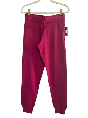 NWT PJ Salvage Medium Raspberry Pointelle Heart Jogger Lounge Pants Hemp #PQ5 - Image 1 of 4