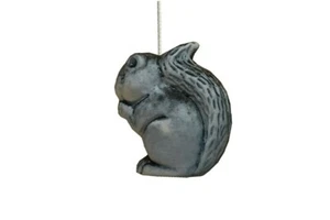 Keramik blau/grau Eichhörnchen leichter Zug mit Kordel - Ventilator/Dusche/Blind Zuggriff - Bild 1 von 4