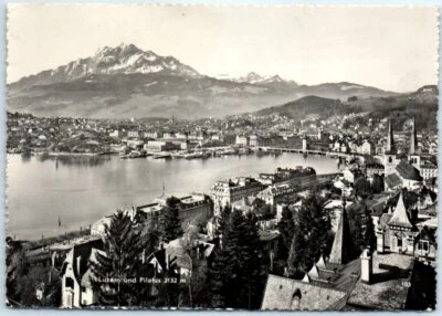 Postal - Lucerna y Pilato - Lucerna, Suiza Foto 1 de 2