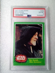 1977 TOPPS STAR WARS #249 BEN KENOBI (ALEC GUINNESS) PSA EX-MT 6 - Picture 1 of 2