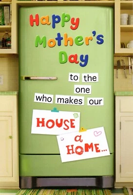 Funny MOTHER'S DAY Card, Fridge House Home Zoo Messy Kids by Hallmark + Envelope - Image 1 of 4