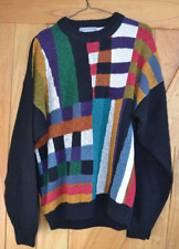 Vintage Concrete Mix Geometric Sweater Men's Size XL Multicolor