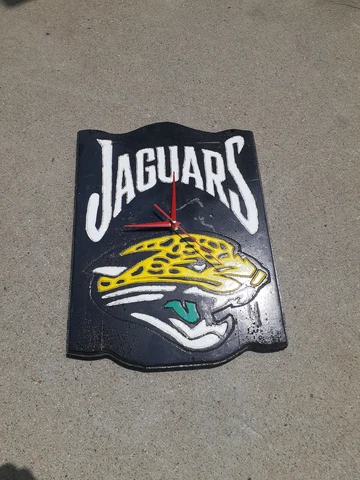 Jacksonville Jaguars Football NFL Wood Wall Clock New Quartz Mechanism Man Cave Cover